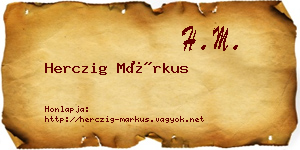 Herczig Márkus névjegykártya